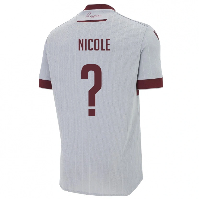 Danxen Niño Camiseta Pizzera Nicole #0 Borgoña Blanco 2ª Equipación 2025/26 La Camisa