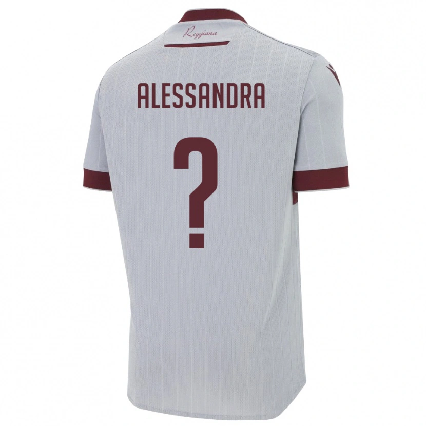 Danxen Niño Camiseta Sacchi Alessandra #0 Borgoña Blanco 2ª Equipación 2025/26 La Camisa
