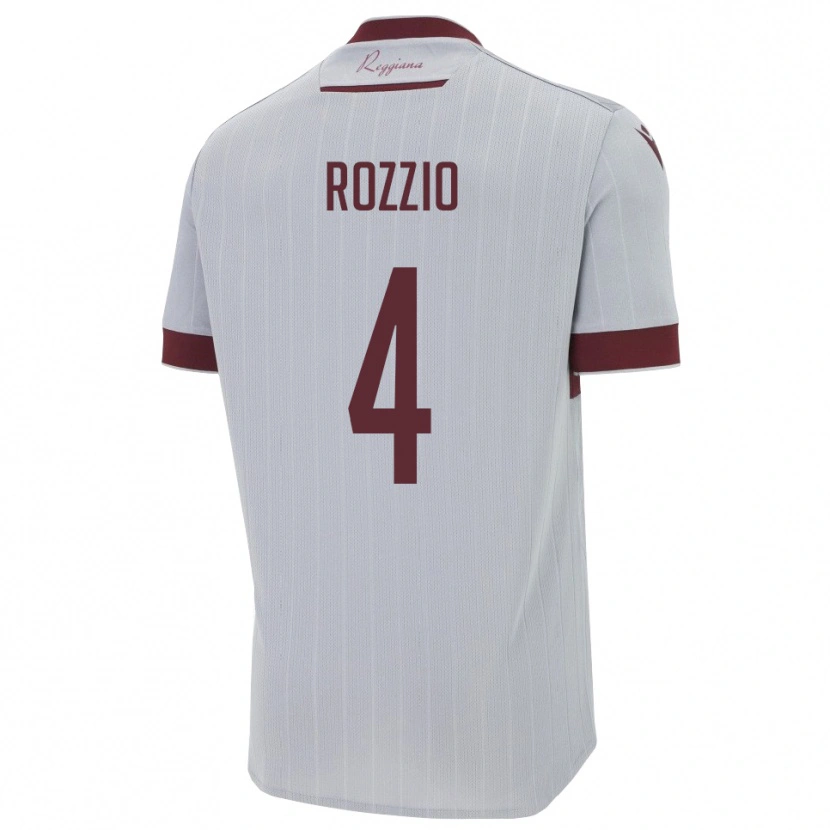 Danxen Niño Camiseta Paolo Rozzio #4 Borgoña Blanco 2ª Equipación 2025/26 La Camisa