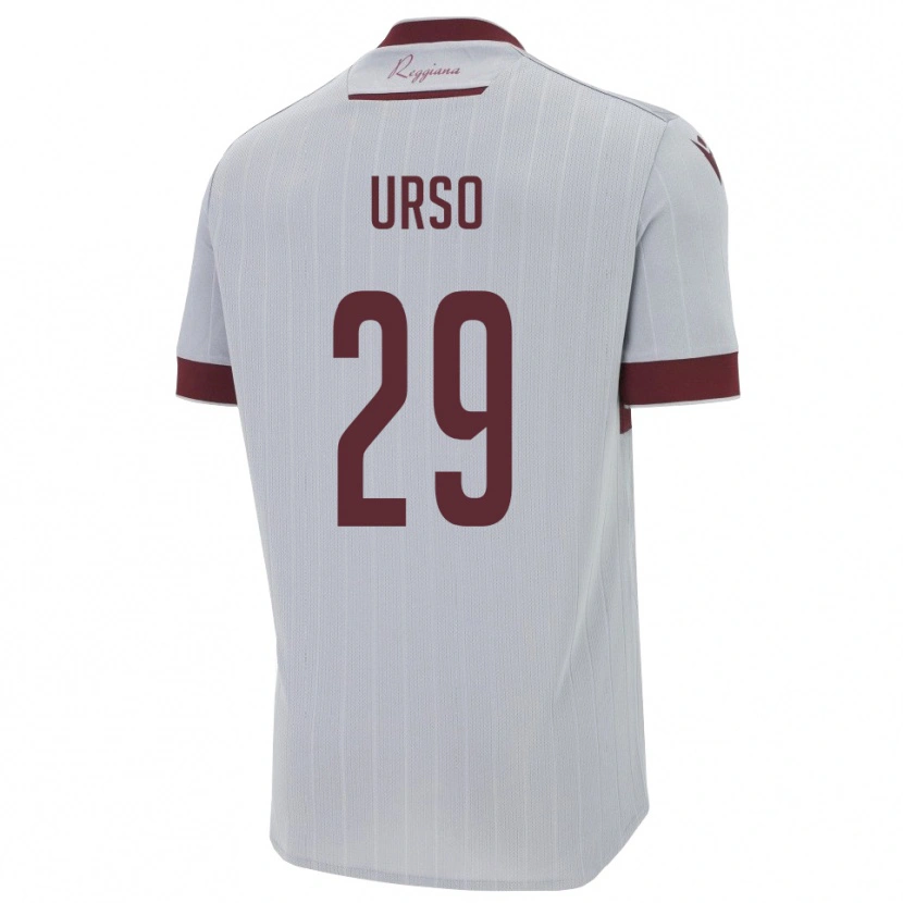 Danxen Niño Camiseta Oliver Urso #29 Borgoña Blanco 2ª Equipación 2025/26 La Camisa