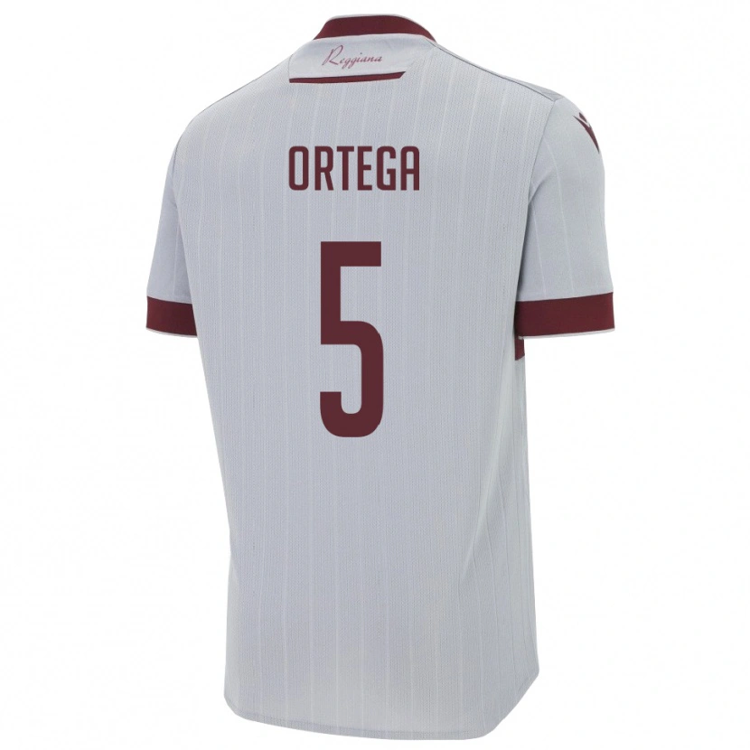 Danxen Niño Camiseta Jean Paulo Cardona Ortega #5 Borgoña Blanco 2ª Equipación 2025/26 La Camisa