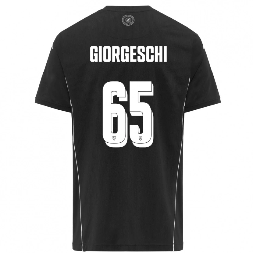 Danxen Niño Camiseta Simone Giorgeschi #65 Negro Blanco 2ª Equipación 2025/26 La Camisa