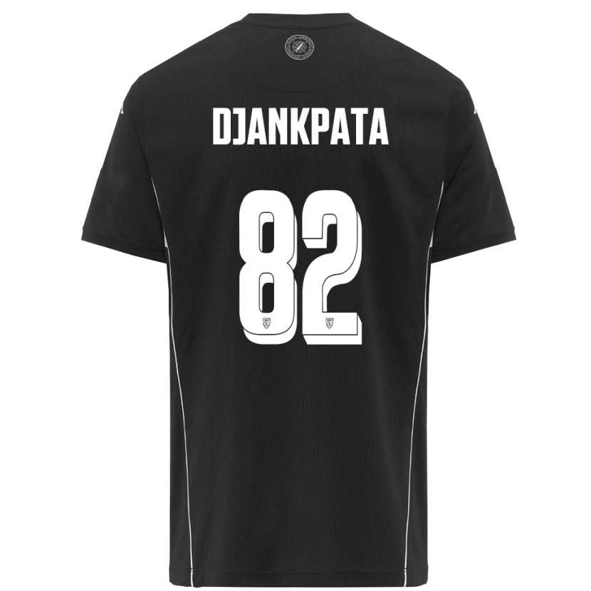 Danxen Niño Camiseta Halid Djankpata #82 Negro Blanco 2ª Equipación 2025/26 La Camisa