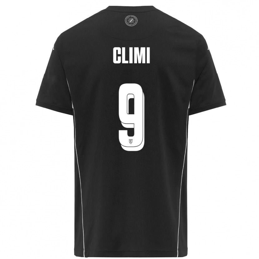 Danxen Niño Camiseta Francesco Climi #9 Negro Blanco 2ª Equipación 2025/26 La Camisa