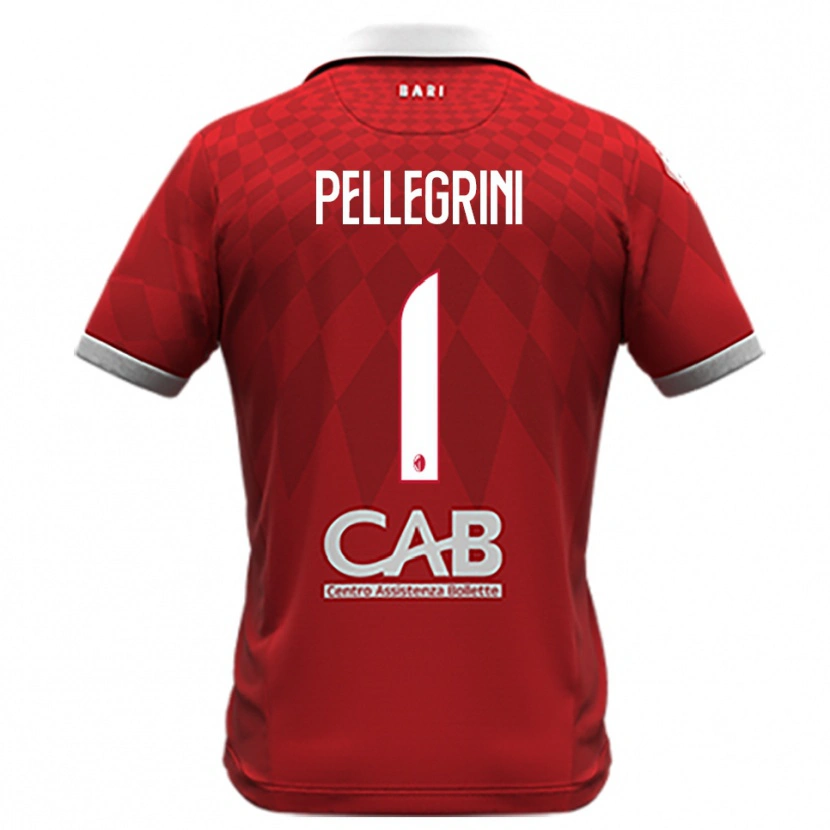 Danxen Niño Camiseta Luigi Pellegrini #1 Rojo Blanco 2ª Equipación 2025/26 La Camisa