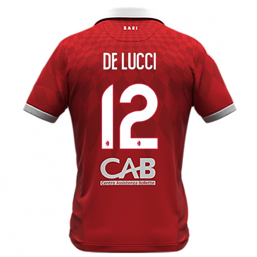 Danxen Niño Camiseta Paolo De Lucci #12 Rojo Blanco 2ª Equipación 2025/26 La Camisa