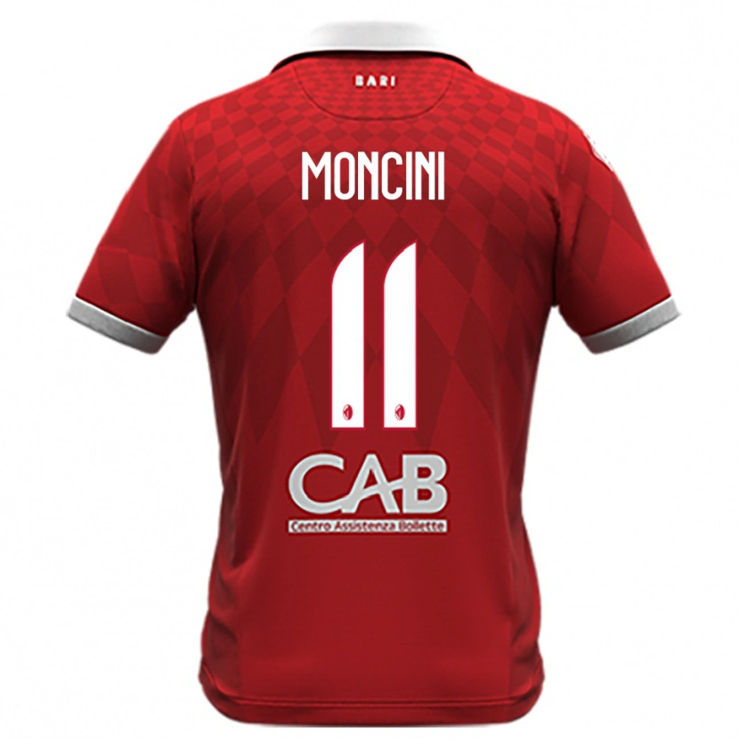 Danxen Niño Camiseta Gabriele Moncini #11 Rojo Blanco 2ª Equipación 2025/26 La Camisa