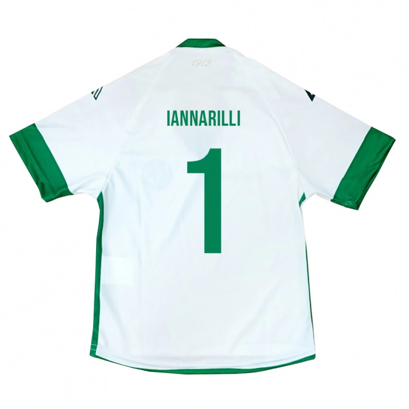 Danxen Niño Camiseta Antony Iannarilli #1 Blanco Verde Azul 2ª Equipación 2025/26 La Camisa