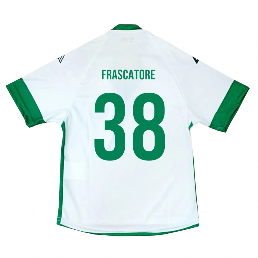 Danxen Niño Camiseta Paolo Frascatore #38 Blanco Verde Azul 2ª Equipación 2025/26 La Camisa