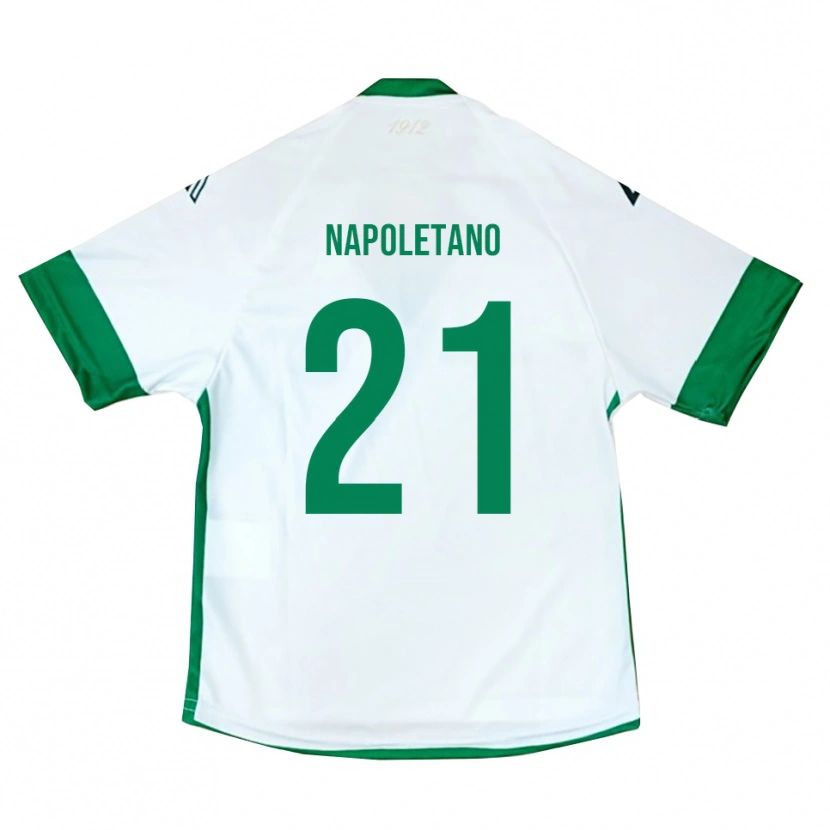 Danxen Niño Camiseta Jordan Napoletano #21 Blanco Verde Azul 2ª Equipación 2025/26 La Camisa
