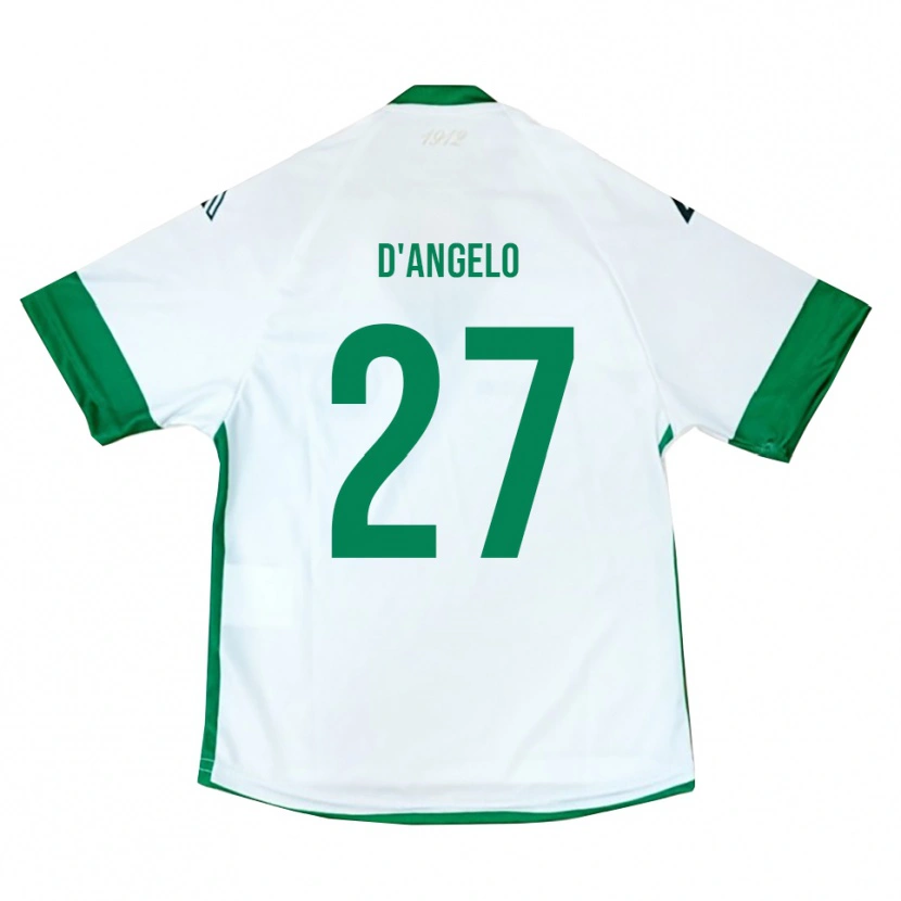 Danxen Niño Camiseta Sonny D'angelo #27 Blanco Verde Azul 2ª Equipación 2025/26 La Camisa