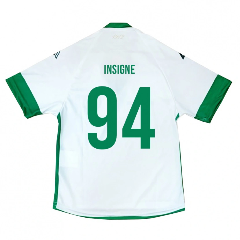Danxen Niño Camiseta Roberto Insigne #94 Blanco Verde Azul 2ª Equipación 2025/26 La Camisa