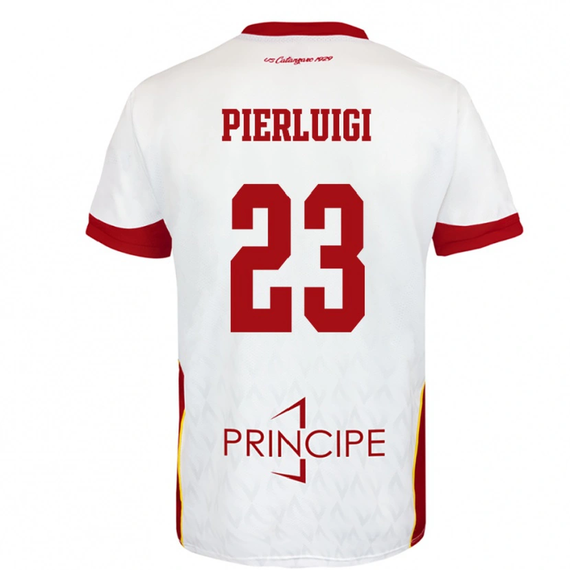 Danxen Niño Camiseta Federico Pierluigi #23 Blanco Rojo 2ª Equipación 2025/26 La Camisa