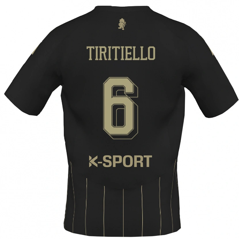 Danxen Niño Camiseta Andrea Tiritiello #6 Gris Blanco 2ª Equipación 2025/26 La Camisa