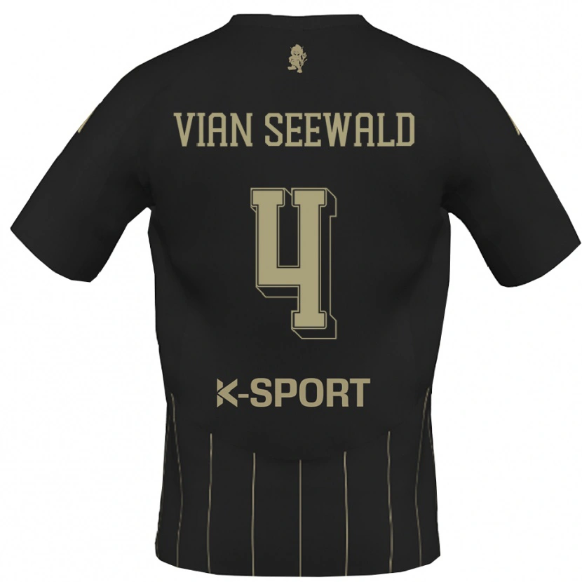 Danxen Niño Camiseta Pedro Vian Seewald #4 Gris Blanco 2ª Equipación 2025/26 La Camisa