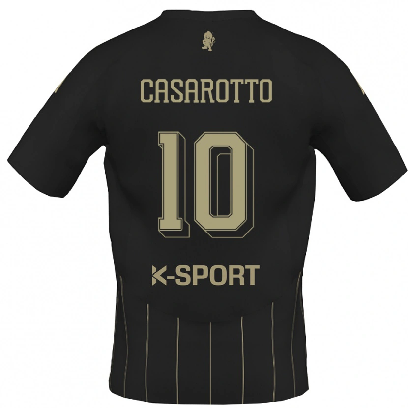Danxen Niño Camiseta Matteo Casarotto #10 Gris Blanco 2ª Equipación 2025/26 La Camisa