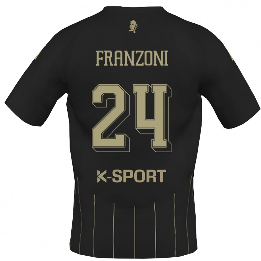 Danxen Niño Camiseta Andrea Franzoni #24 Gris Blanco 2ª Equipación 2025/26 La Camisa