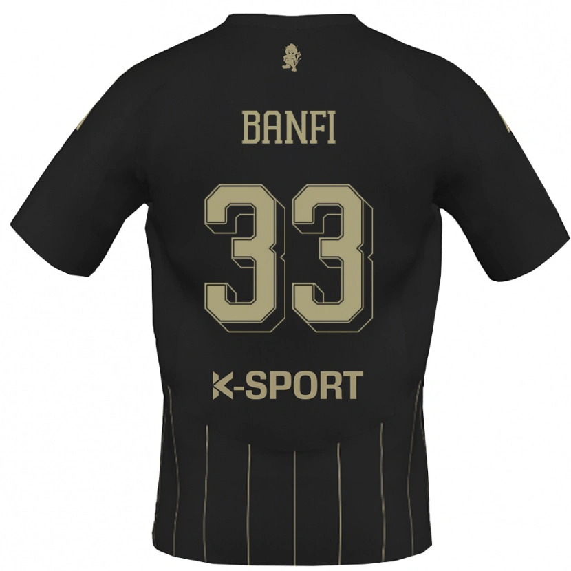 Danxen Niño Camiseta Emanuele Banfi #33 Gris Blanco 2ª Equipación 2025/26 La Camisa