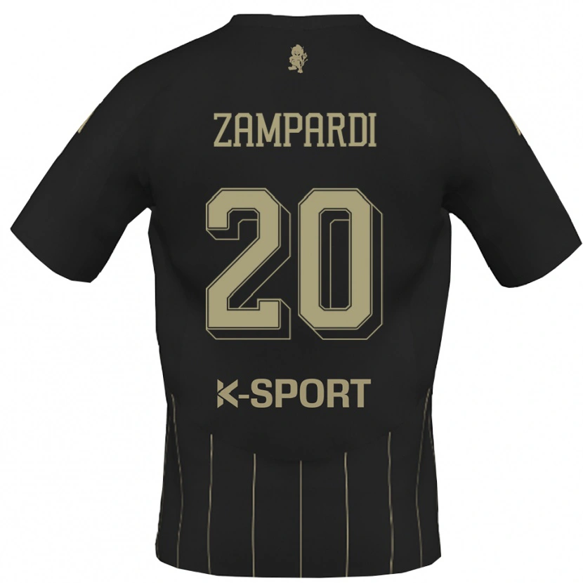 Danxen Niño Camiseta Gabriele Zampardi #20 Gris Blanco 2ª Equipación 2025/26 La Camisa