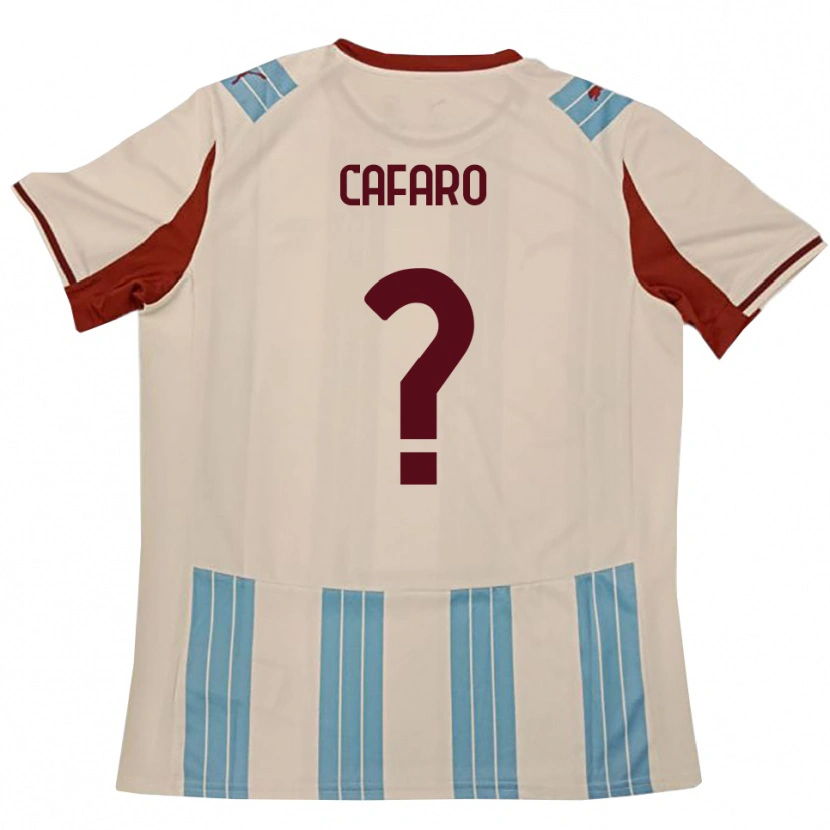 Danxen Niño Camiseta Bruno Cafaro #0 Azul Celeste Blanco 2ª Equipación 2025/26 La Camisa