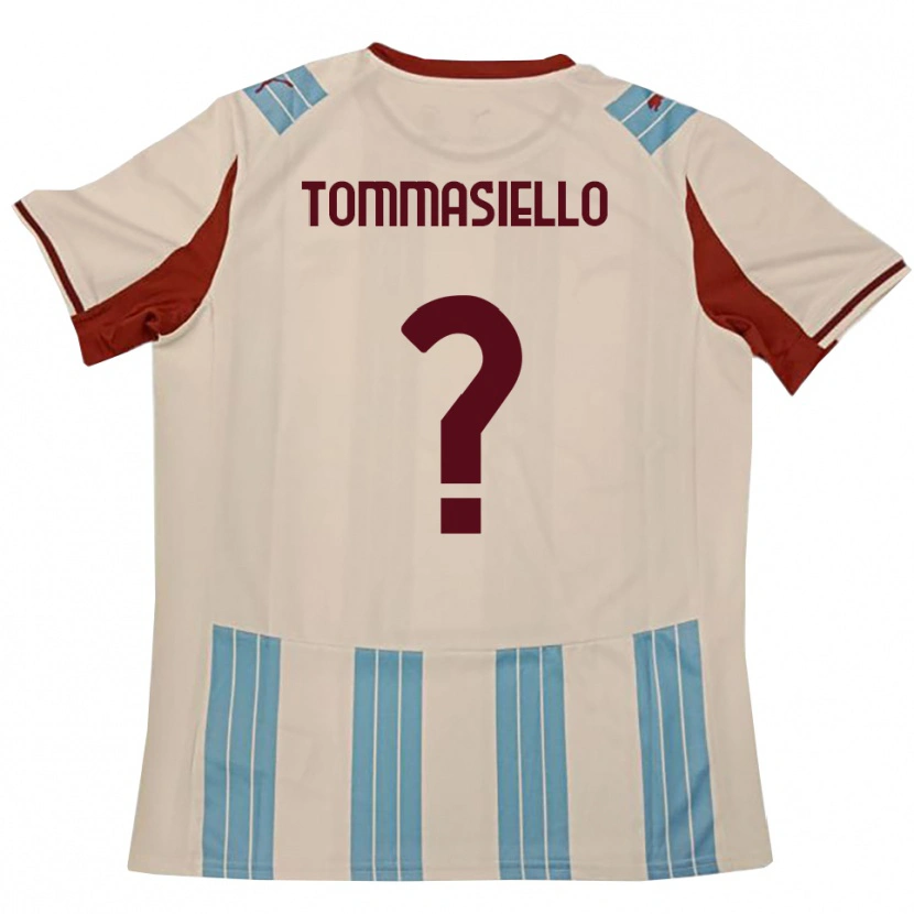 Danxen Niño Camiseta Francesco Tommasiello #0 Azul Celeste Blanco 2ª Equipación 2025/26 La Camisa
