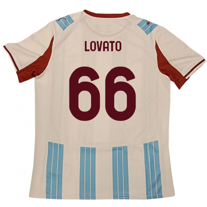 Danxen Niño Camiseta Matteo Lovato #66 Azul Celeste Blanco 2ª Equipación 2025/26 La Camisa