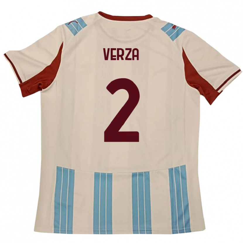 Danxen Niño Camiseta Donatello Verza #2 Azul Celeste Blanco 2ª Equipación 2025/26 La Camisa