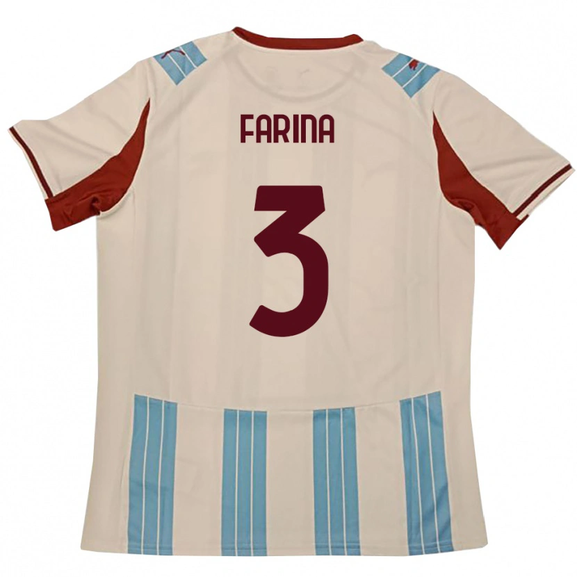 Danxen Niño Camiseta Alfredo Farina #3 Azul Celeste Blanco 2ª Equipación 2025/26 La Camisa