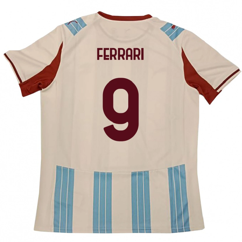 Danxen Niño Camiseta Franco Ferrari #9 Azul Celeste Blanco 2ª Equipación 2025/26 La Camisa
