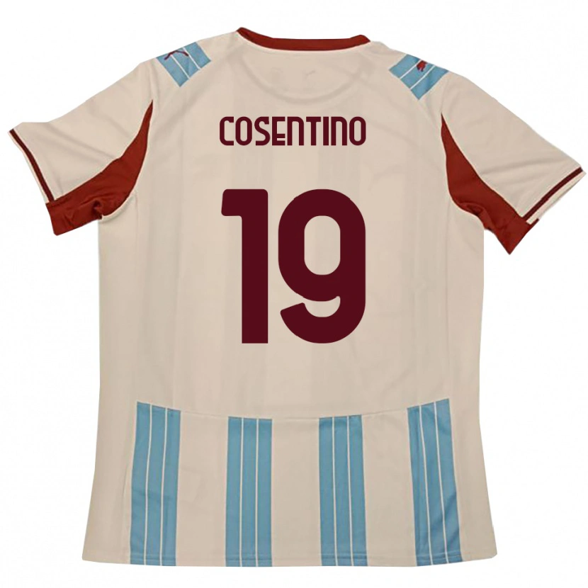 Danxen Niño Camiseta Aldo Cosentino #19 Azul Celeste Blanco 2ª Equipación 2025/26 La Camisa