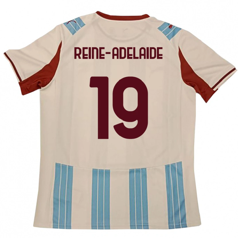 Danxen Niño Camiseta Jeff Reine-Adelaide #19 Azul Celeste Blanco 2ª Equipación 2025/26 La Camisa