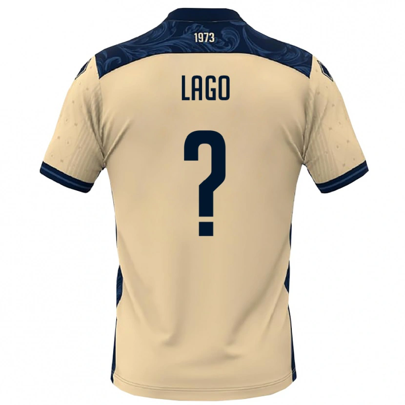 Danxen Niño Camiseta Matteo Lago #0 Blanco Marino 2ª Equipación 2025/26 La Camisa