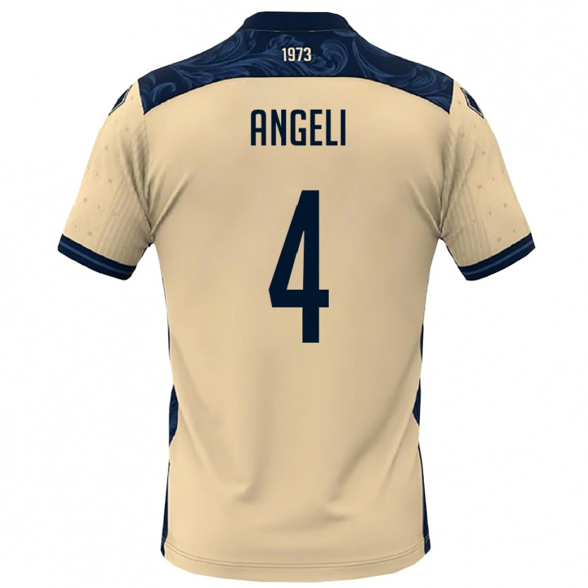 Danxen Niño Camiseta Matteo Angeli #4 Blanco Marino 2ª Equipación 2025/26 La Camisa