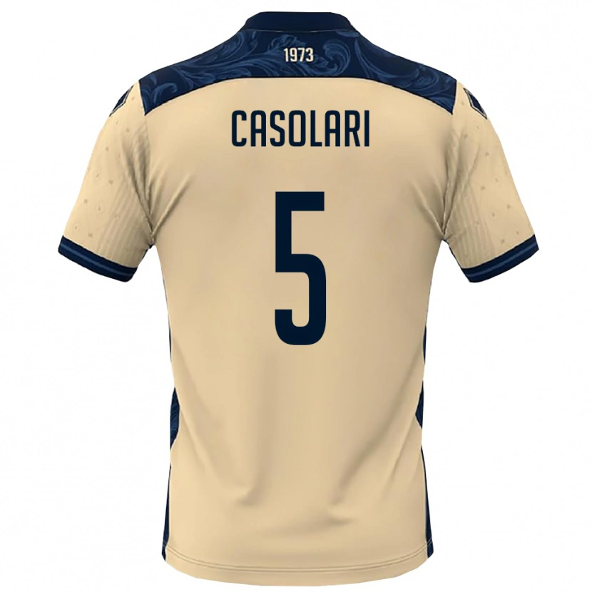 Danxen Niño Camiseta Federico Casolari #5 Blanco Marino 2ª Equipación 2025/26 La Camisa