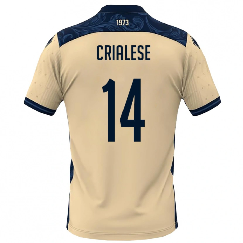 Danxen Niño Camiseta Carlo Crialese #14 Blanco Marino 2ª Equipación 2025/26 La Camisa