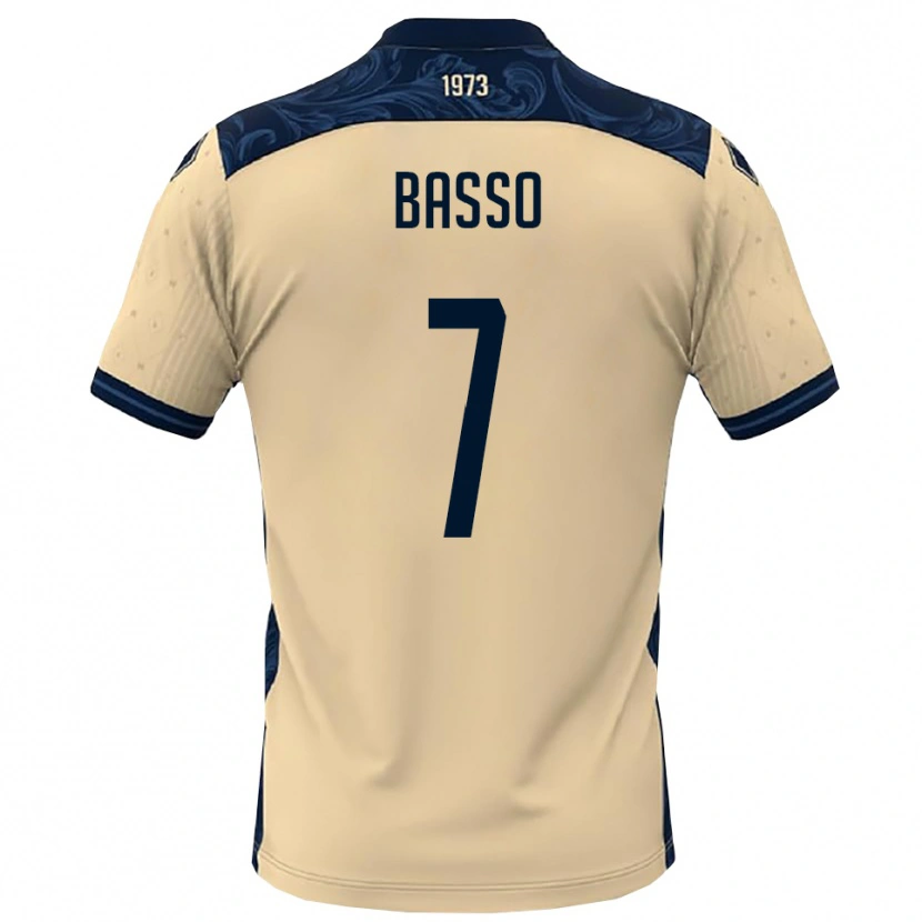 Danxen Niño Camiseta Maicol Basso #7 Blanco Marino 2ª Equipación 2025/26 La Camisa