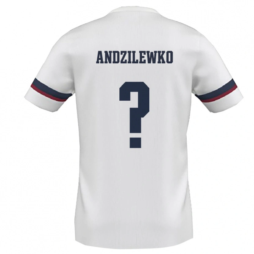 Danxen Niño Camiseta Andzilewko #0 Blanco Rojo 2ª Equipación 2025/26 La Camisa