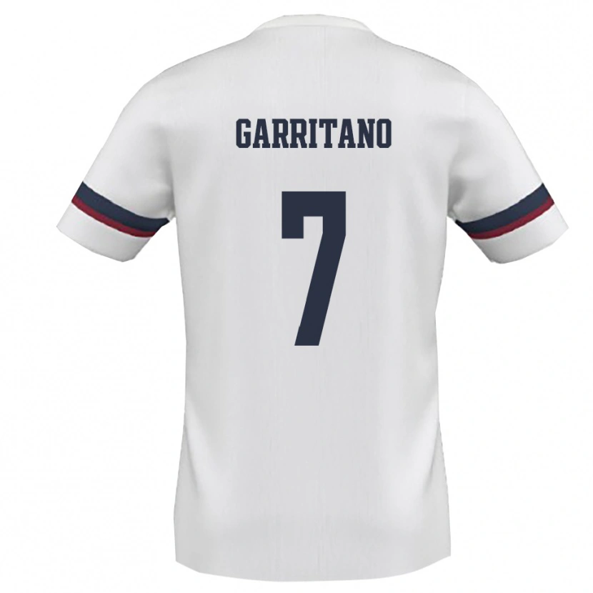 Danxen Niño Camiseta Luca Garritano #7 Blanco Rojo 2ª Equipación 2025/26 La Camisa