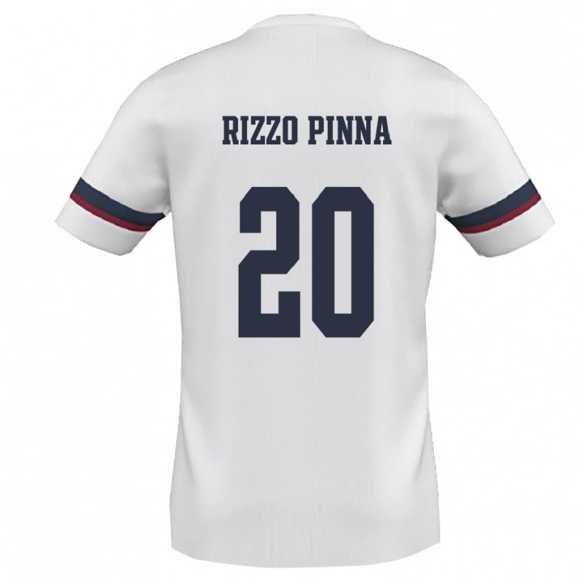 Danxen Niño Camiseta Andrea Rizzo Pinna #20 Blanco Rojo 2ª Equipación 2025/26 La Camisa