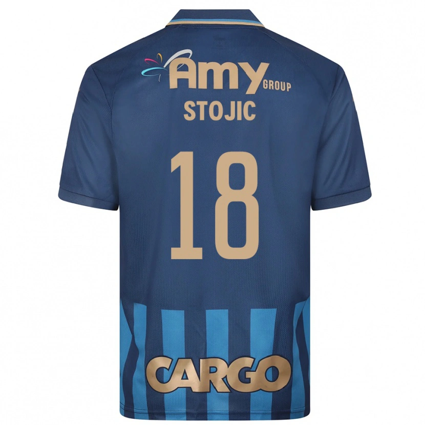 Danxen Niño Camiseta Nemanja Stojic #18 Azul Marino 2ª Equipación 2025/26 La Camisa