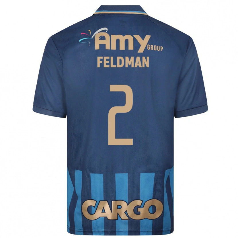 Danxen Niño Camiseta Ron Feldman #2 Azul Marino 2ª Equipación 2025/26 La Camisa