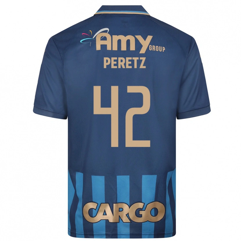 Danxen Niño Camiseta Dor Peretz #42 Azul Marino 2ª Equipación 2025/26 La Camisa