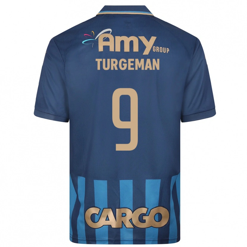 Danxen Niño Camiseta Dor Turgeman #9 Azul Marino 2ª Equipación 2025/26 La Camisa