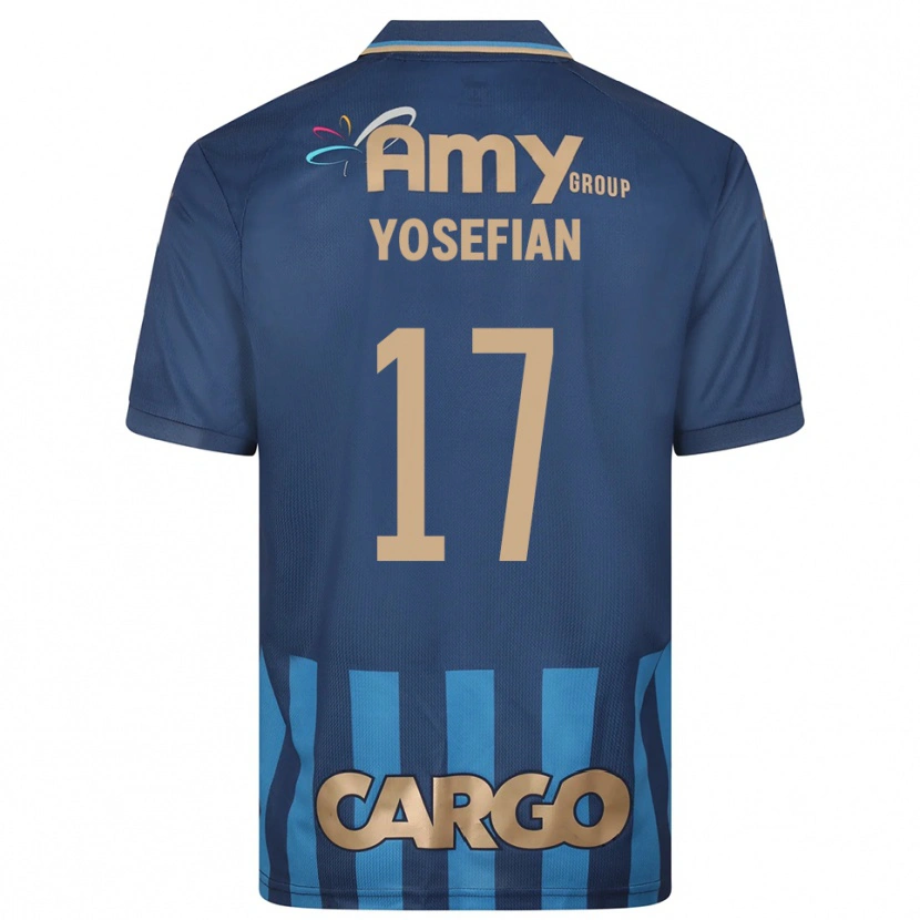 Danxen Niño Camiseta Harel Yosefian #17 Azul Marino 2ª Equipación 2025/26 La Camisa