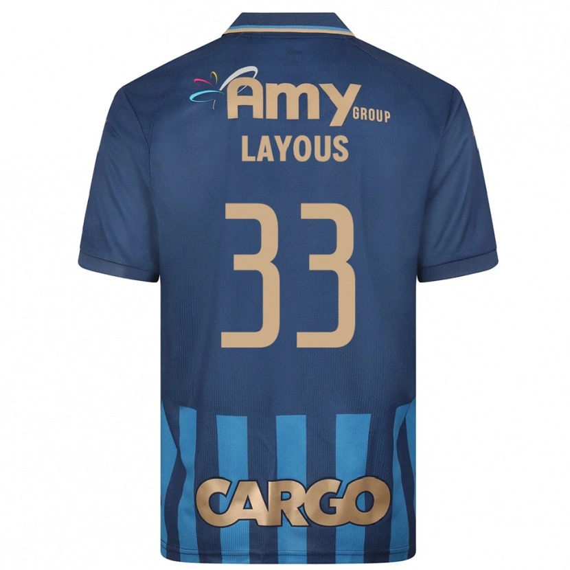 Danxen Niño Camiseta Hisham Layous #33 Azul Marino 2ª Equipación 2025/26 La Camisa