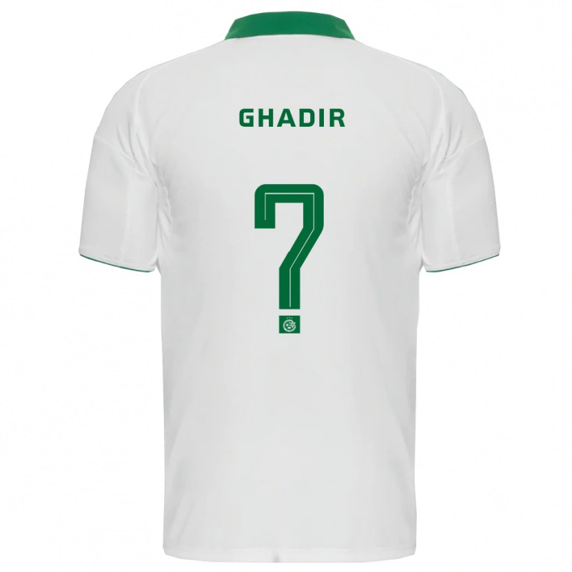 Danxen Niño Camiseta Mohamad Ghadir #0 Blanco Verde 2ª Equipación 2025/26 La Camisa