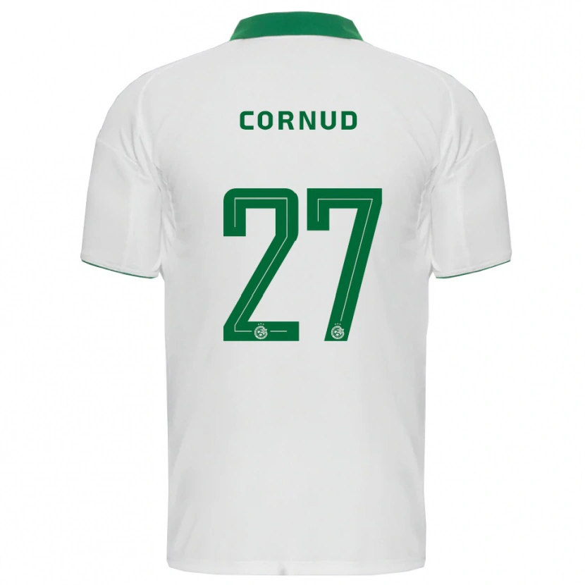 Danxen Niño Camiseta Pierre Cornud #27 Blanco Verde 2ª Equipación 2025/26 La Camisa