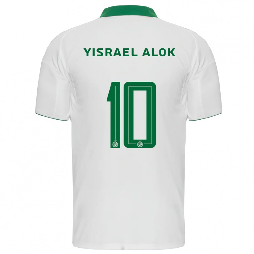 Danxen Niño Camiseta Noam Yisrael Alok #10 Blanco Verde 2ª Equipación 2025/26 La Camisa