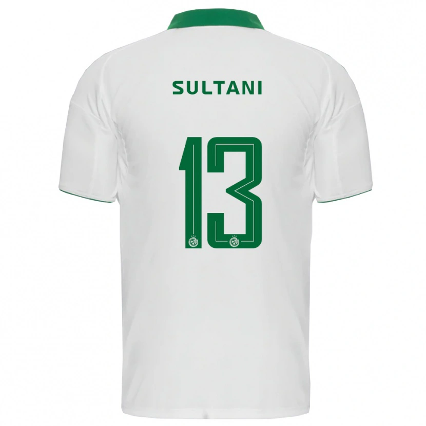 Danxen Niño Camiseta Tomás Sultani #13 Blanco Verde 2ª Equipación 2025/26 La Camisa