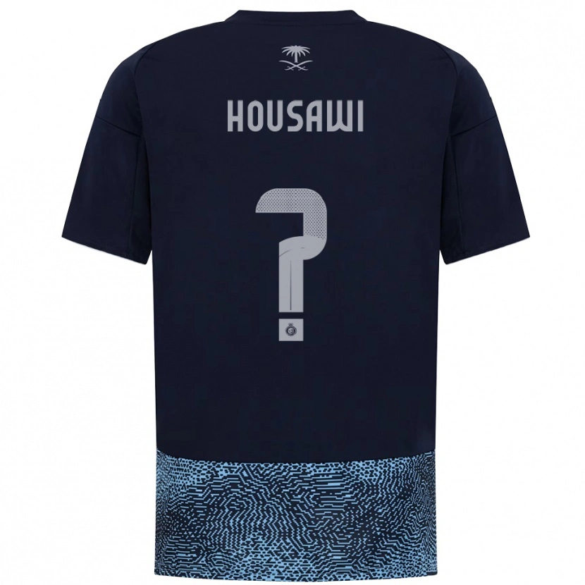 Danxen Niño Camiseta Asser Housawi #0 Marino Azul Celeste 2ª Equipación 2025/26 La Camisa